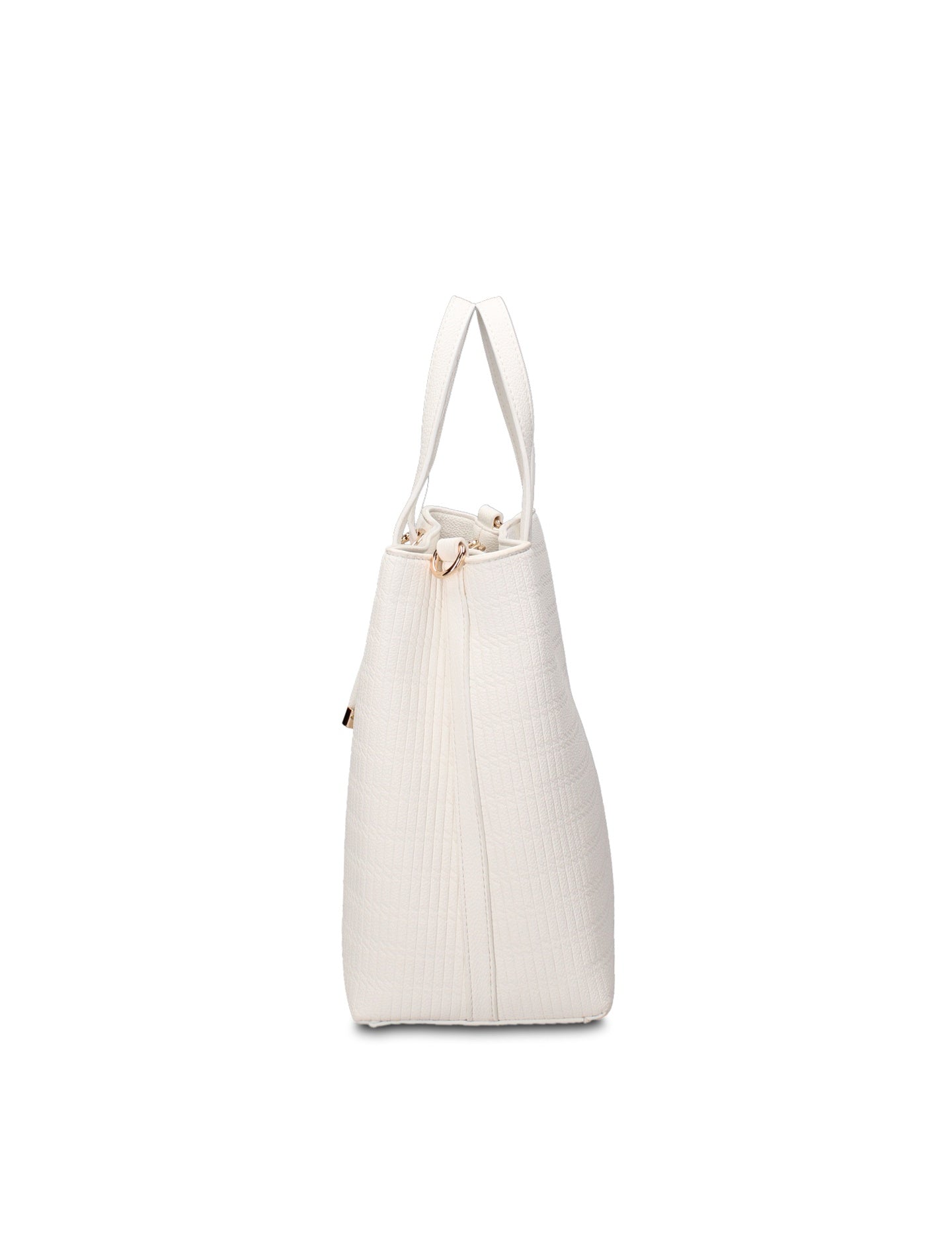 Borsa a Mano in Pelle Vegana Bianco