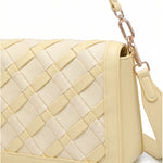 Borsa a Spalla in Pelle Vegana Giallo