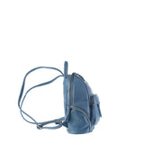 Zaino in Vera Pelle Blu Jeans