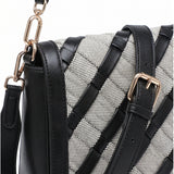 Borsa a Spalla in Pelle Vegana Nero