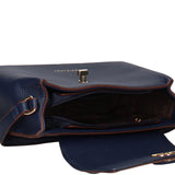 Borsa a Mano in Pelle Vegana Blu