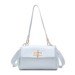 Borsa a Spalla in Pelle Vegana Blu
