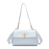 Borsa a Spalla in Pelle Vegana Blu