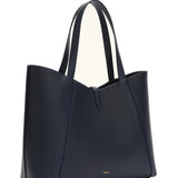Dark Blue Leather Shoulder Bag