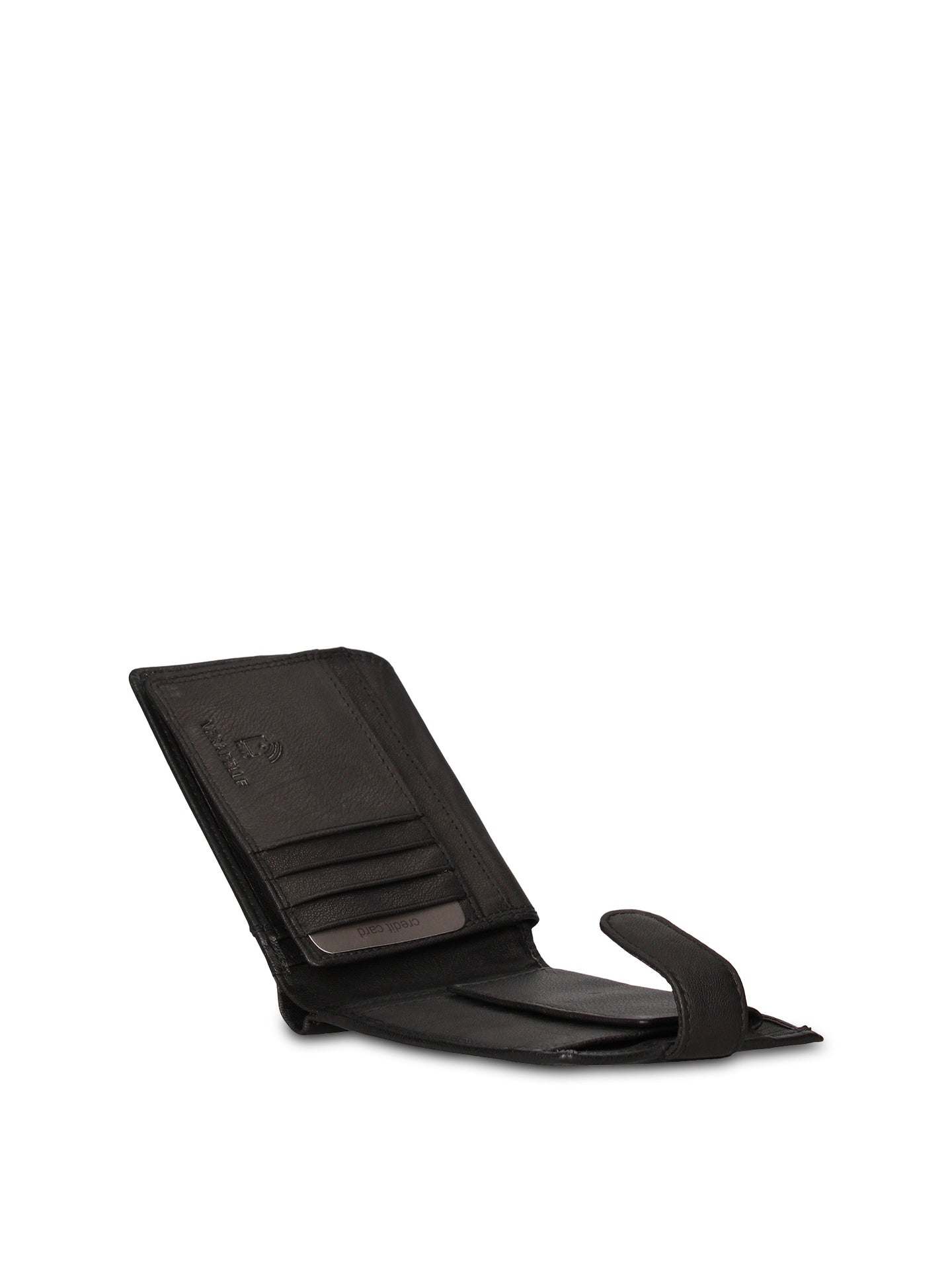 Portafoglio in Vera Pelle Nero