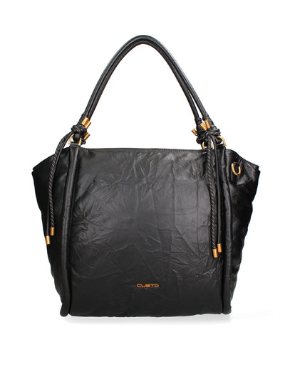 Borsa a spalla CUSTO - Nero