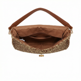 Borsa a Tracolla in Woven Straw Marrone