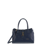 Borsa a Mano in Vera Pelle Navy Pierre Cardin
