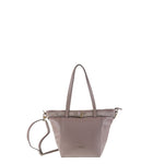 Borsa a Spalla in Vera Pelle Taupe Pierre Cardin