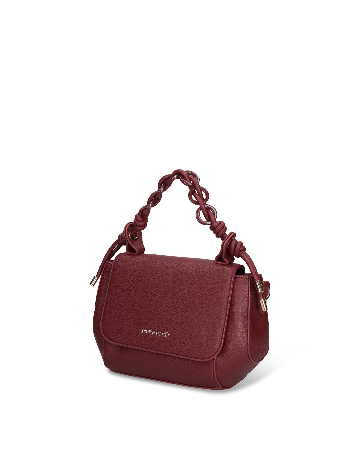 Borsa a Mano in Pelle Vegana Bordeaux