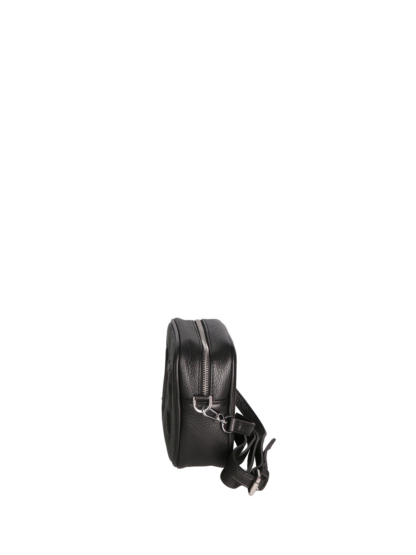 Borsa a Tracolla in Dollaro Leather Nero