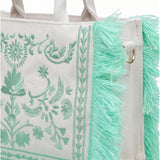 Borsa a Mano in Cotone Verde