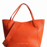 Borsa a Tracolla in Pelle Vegana Arancione