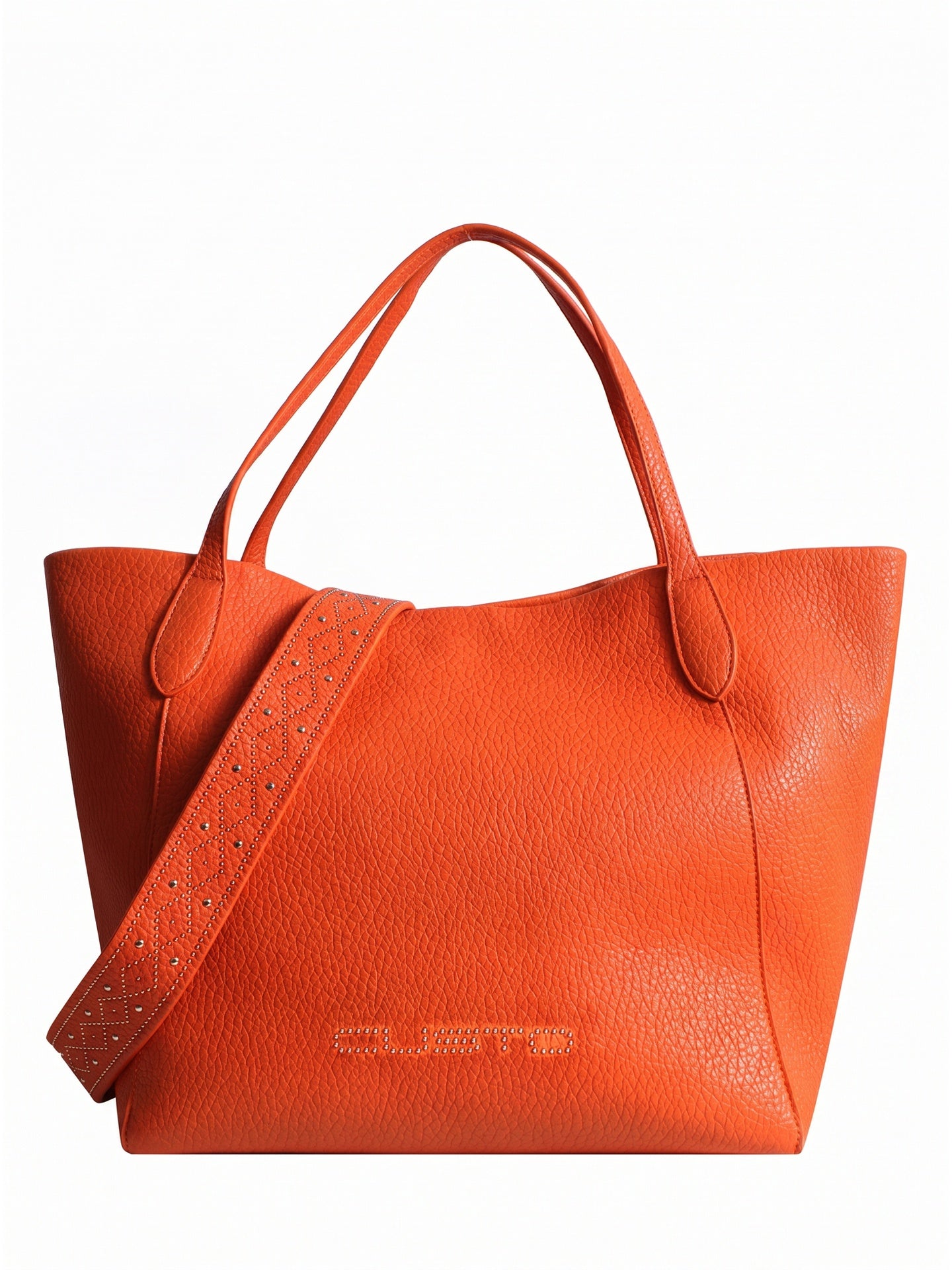 Borsa a Tracolla in Pelle Vegana Arancione