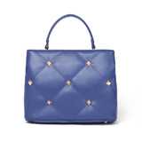 Borsa a Mano in Pelle Vegana Blu