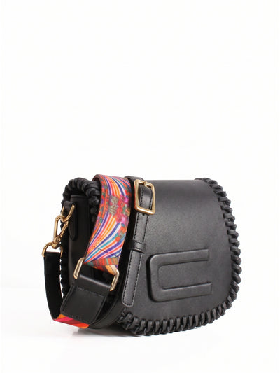 Borsa a Tracolla in Pelle Vegana Nero