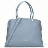 Borsa a Mano in Pelle Vegana Blu Jeans