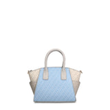 Borsa a Mano in Pelle Vegana Blu
