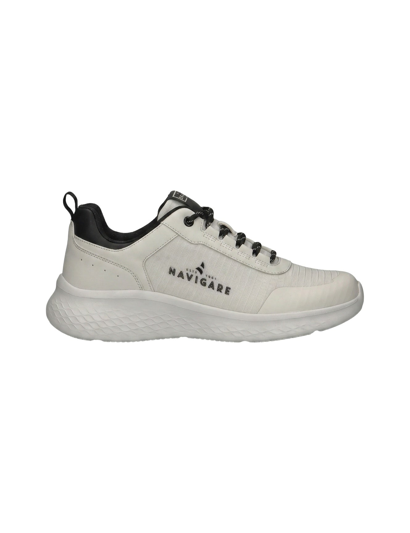 Scarpa stringata in Pelle Vegana Bianco Navigare