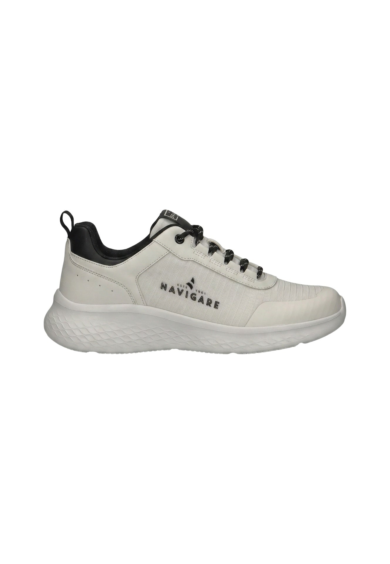 Scarpa stringata in Pelle Vegana Bianco Navigare