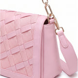 Borsa a Spalla in Pelle Vegana Rosa