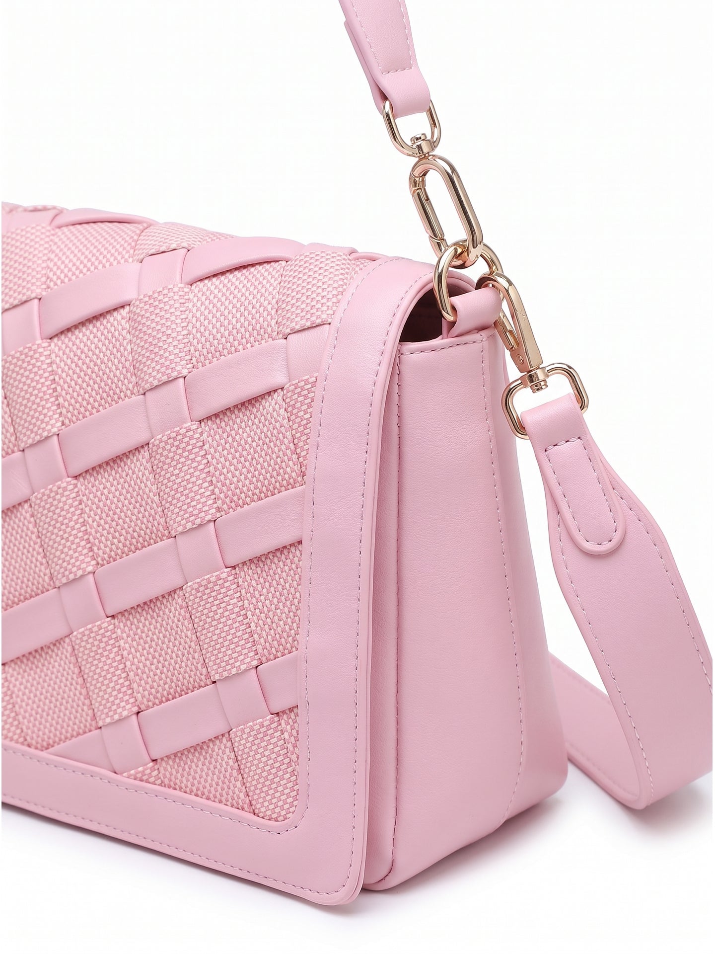 Borsa a Spalla in Pelle Vegana Rosa
