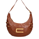 Borsa a spalla CUSTO - Marrone scuro