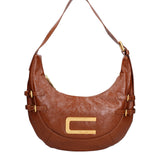 Borsa a spalla CUSTO - Marrone scuro