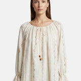 Vestito in Cotone Beige Roberta Rossi