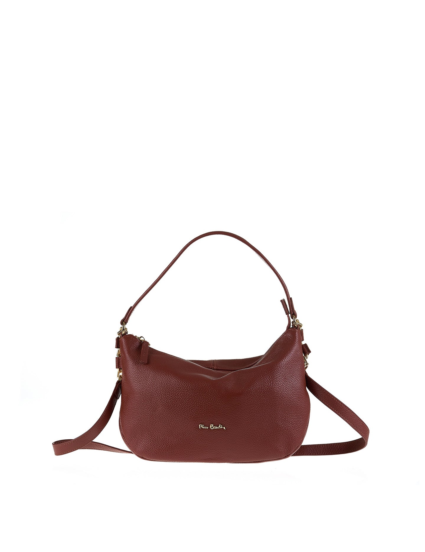 Borsa a Spalla in Vera Pelle Rubino Pierre Cardin