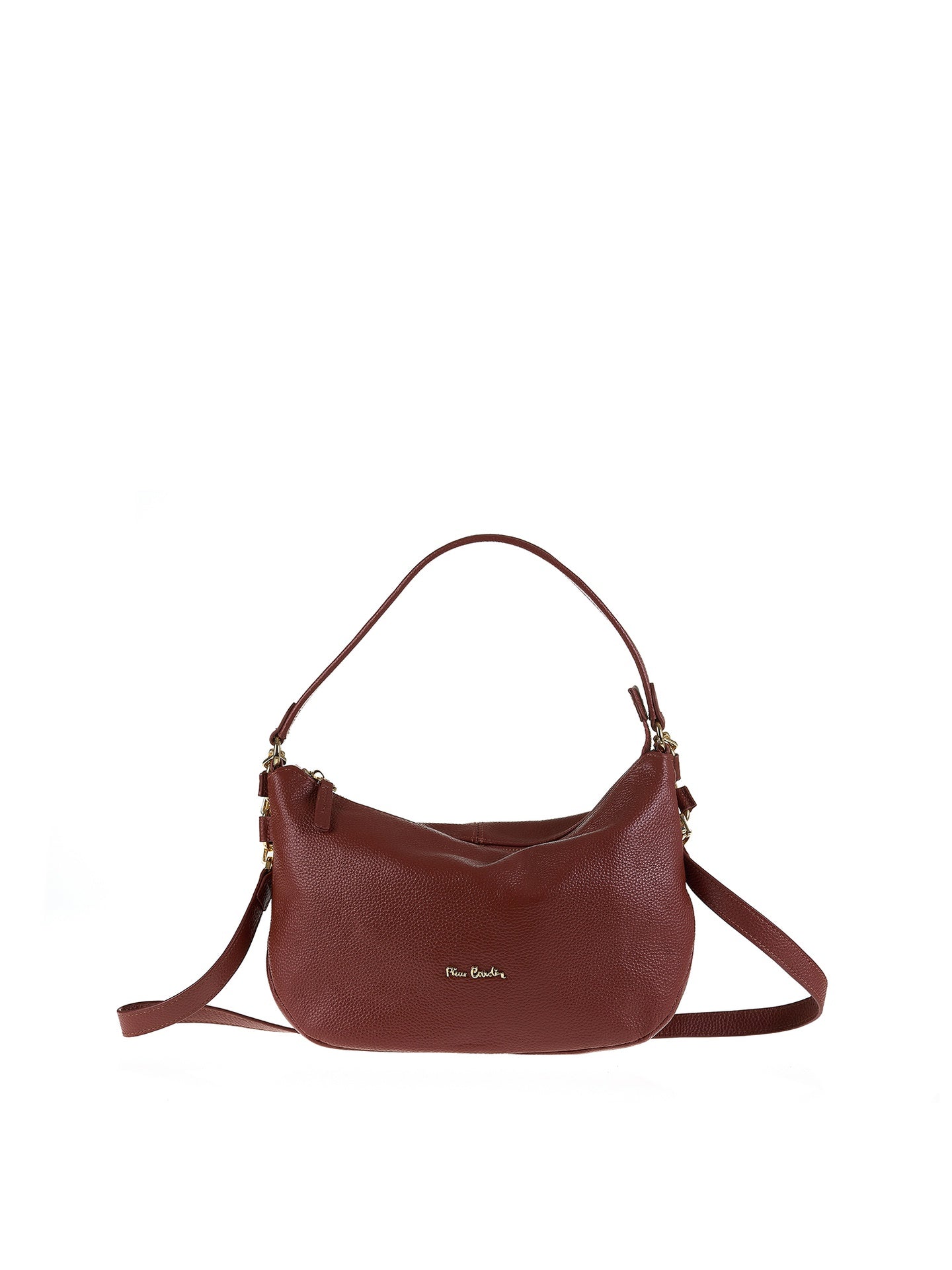 Borsa a Spalla in Vera Pelle Rubino Pierre Cardin