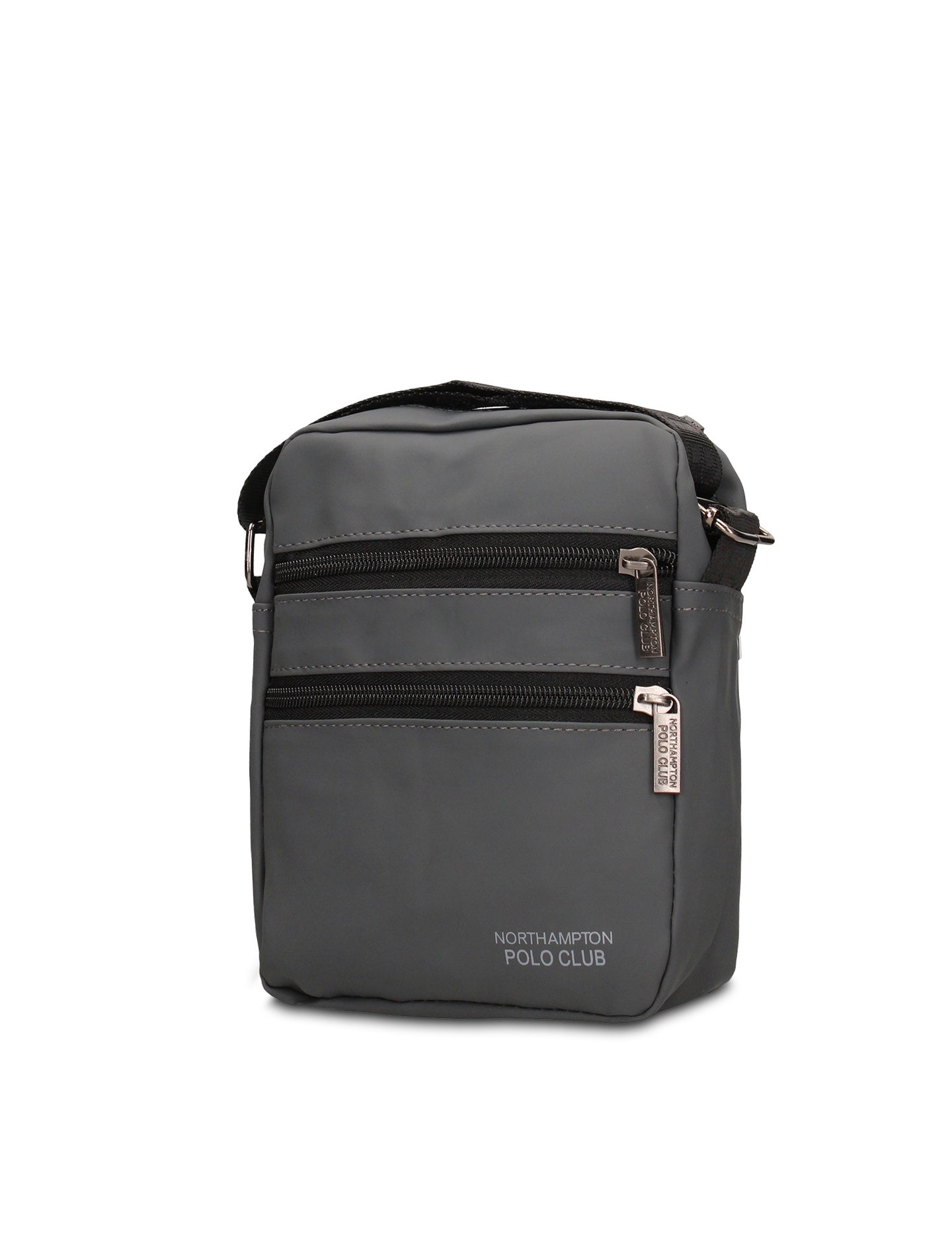 Borsa a Tracolla in 100% Pu Vegan Leather Grigio