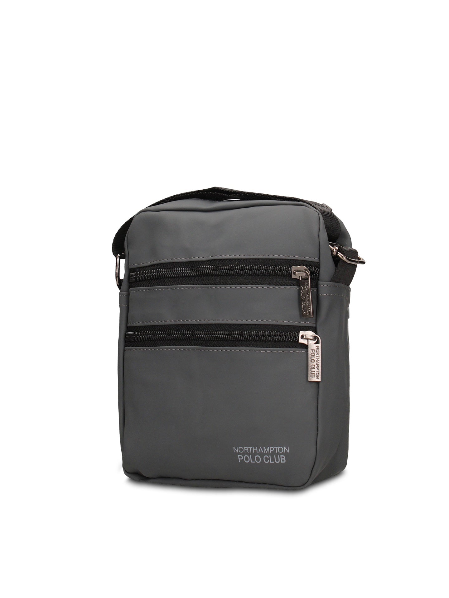 Borsa a Tracolla in 100% Pu Vegan Leather Grigio