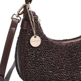 Borsa a Tracolla in Poliestere Marrone