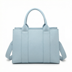 Borsa a Mano in Polyurethane Blu
