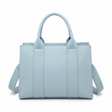 Borsa a Mano in Polyurethane Blu