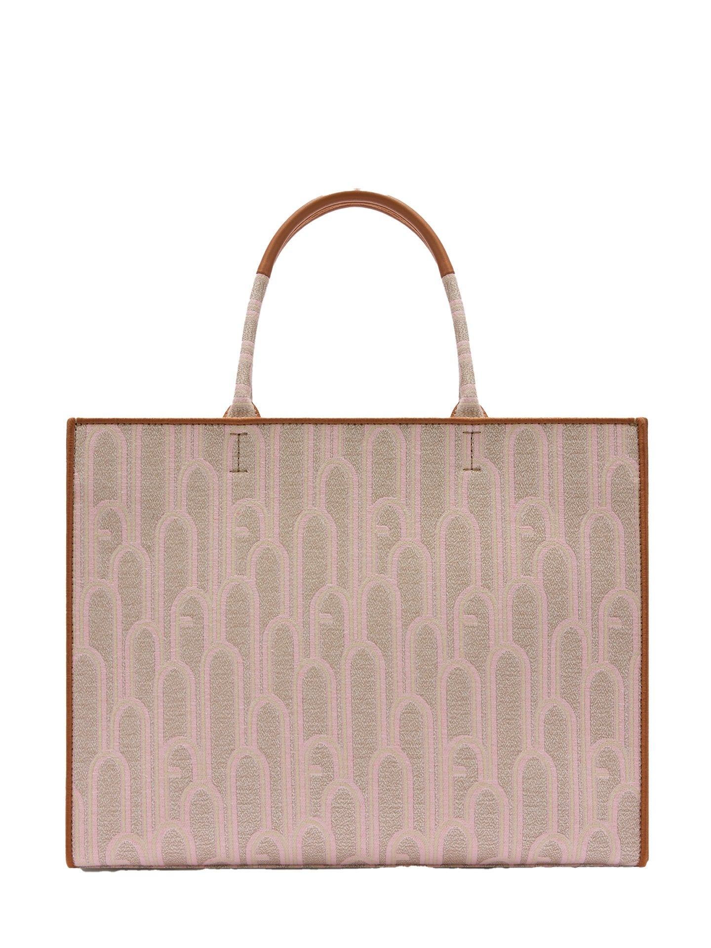 Borsa a Mano in Cotone Bianco Furla
