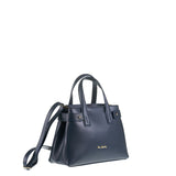 Borsa a Mano in Vera Pelle Navy