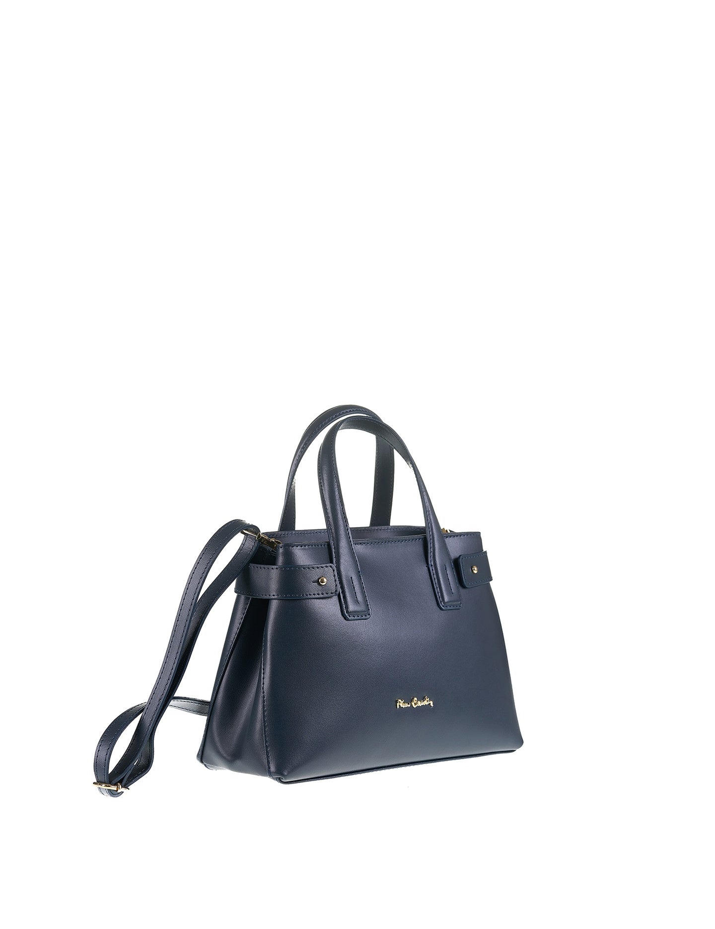 Borsa a Mano in Vera Pelle Navy