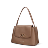 Handtasche aus braunem veganem Leder