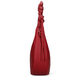 Sac bandoulière rouge en cuir végétalien