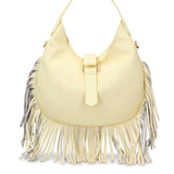 Borsa a Mano in Dollaro Leather Giallo