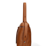 Borsa a Mano in Vera Pelle Cuoio Scuro
