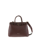 Borsa a Mano in Vera Pelle Cioccolato