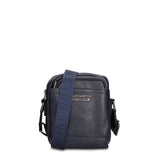 Borsa a Tracolla in 100% Pu Vegan Leather Blu Scuro
