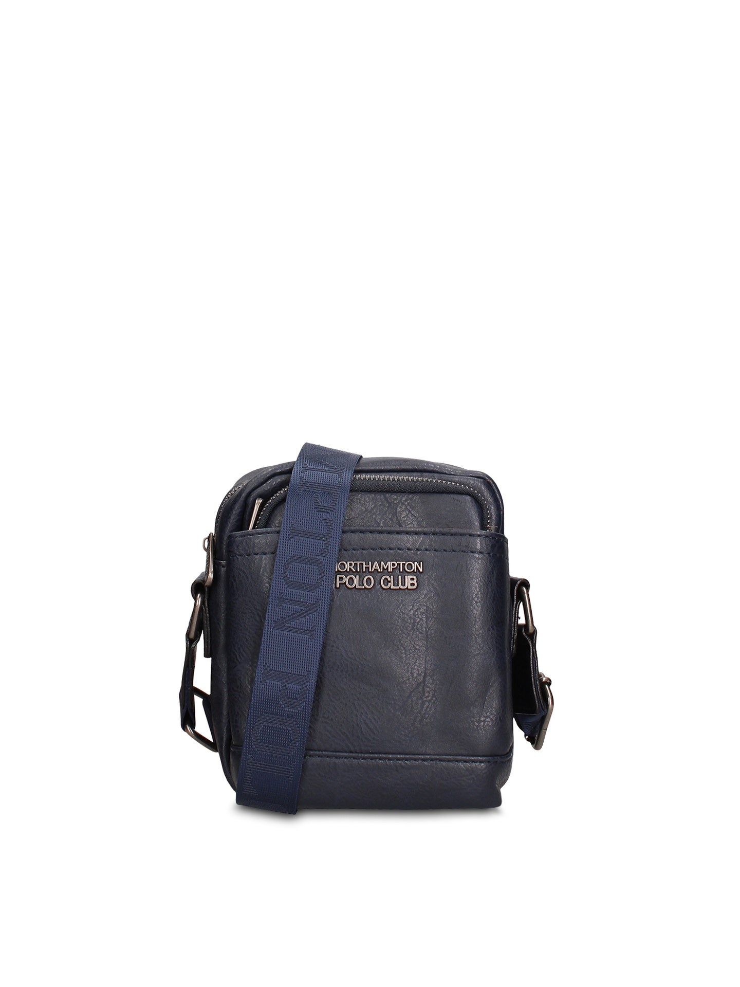 Borsa a Tracolla in 100% Pu Vegan Leather Blu Scuro