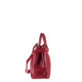 Borsa a Mano in Vera Pelle Rubino