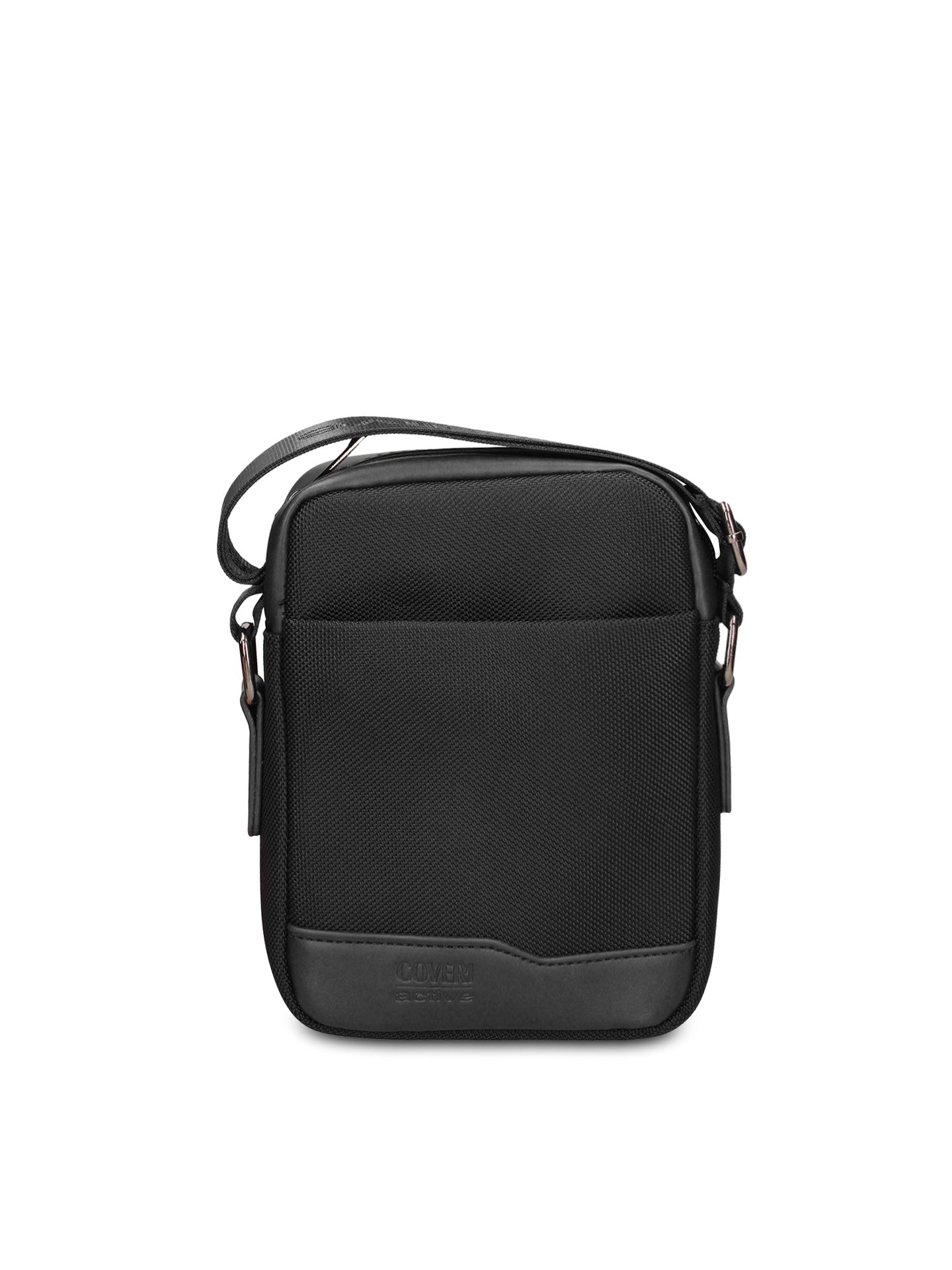 Borsa a Tracolla in 100% Pu Vegan Leather Nero