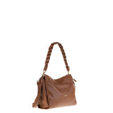 Bolso de hombro de piel auténtica