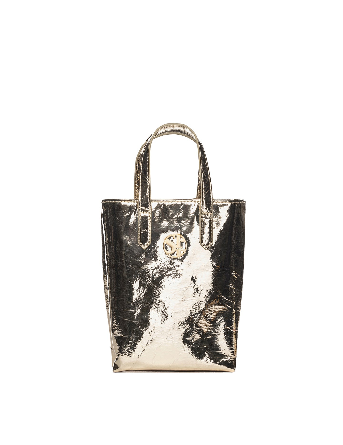 Borsa a Mano in Polyurethane Argento